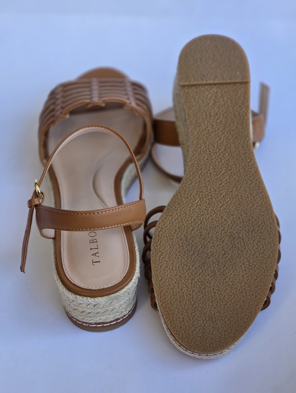 Talbots Pamela Woven Nappa Wedge Sandals Size 9 NEW - Picture 7 of 9
